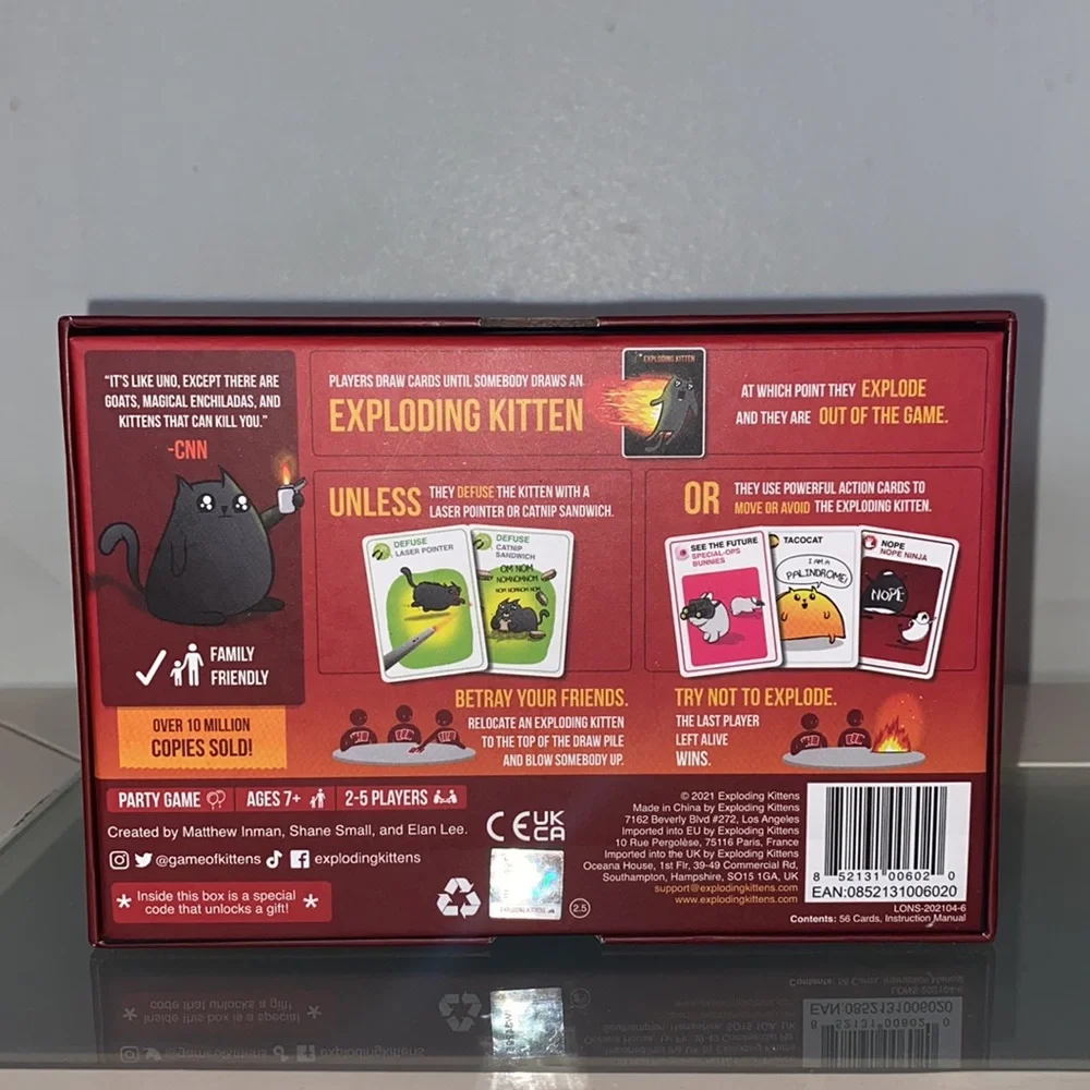 Exploding Kittens Original Edition Party Game-NWT